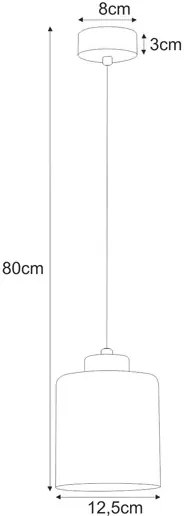 Pojedyncza lampa wisząca długa grafitowa H0-K18