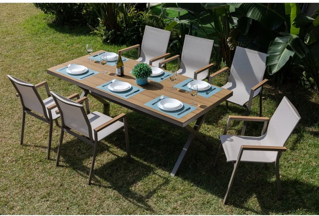 Doppler Zestaw MERAN - 7-częściowy zestaw jadalniany ogrodowy