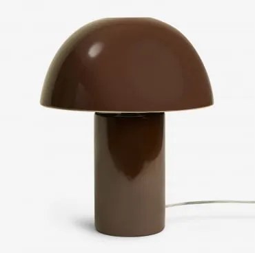 Lampa Stołowa Z Ceramiki Kisvea Brązowy Coffee - Sklum