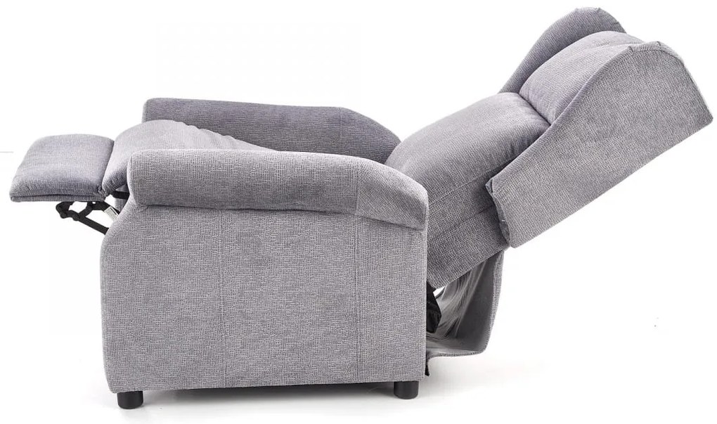Fotel Uszak Rozkładany z Masażerem Popielaty, Szary AGUSTIN M