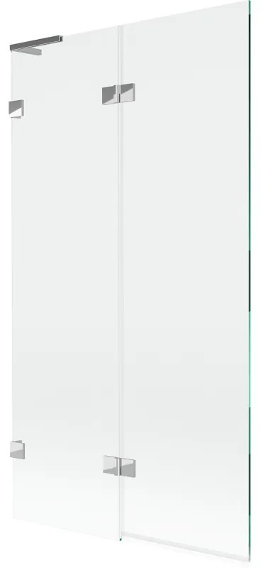 Mexen Lunar L parawan nawannowy 2-skrzydłowy lewy 100 x 150 cm, transparent, chrom - 897L-100-100-01-00-L