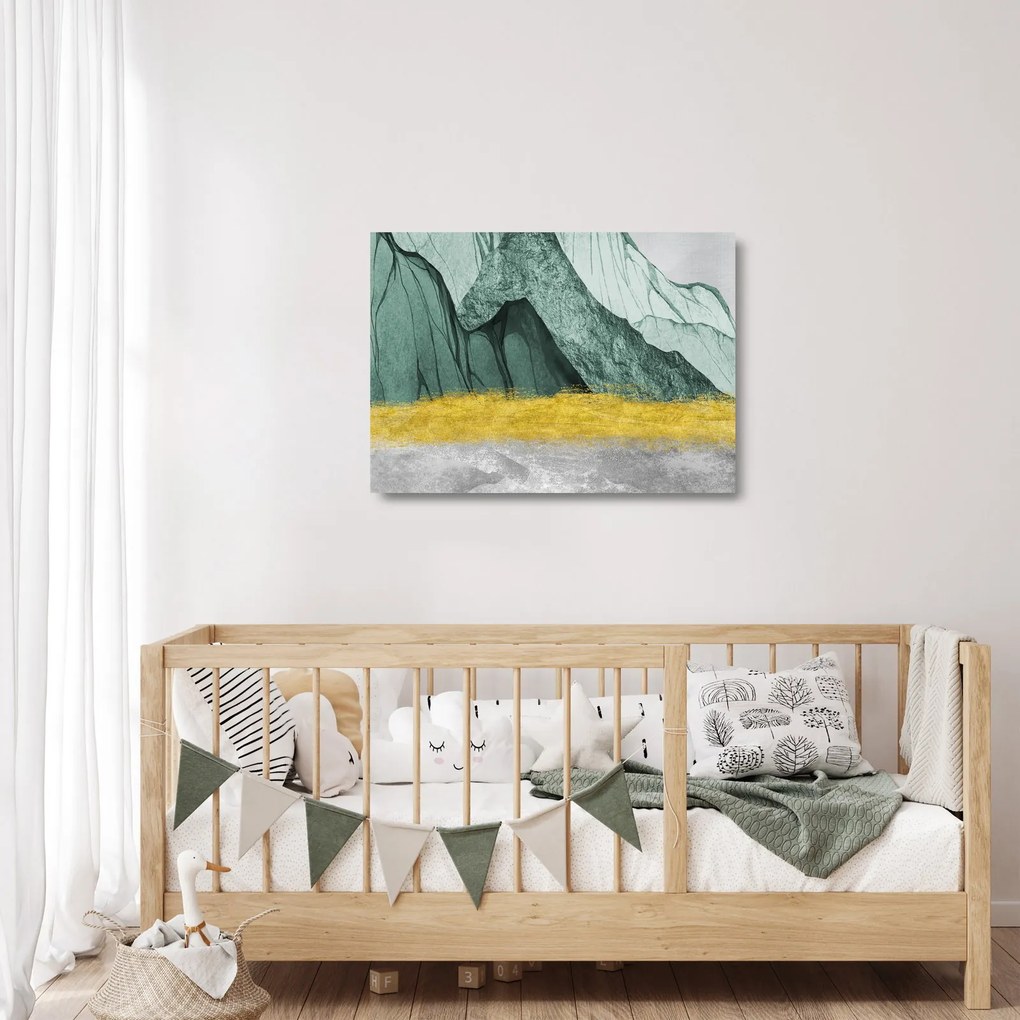 Obraz na szkle - Emerald Mountains N⁰2 (70x50 cm)