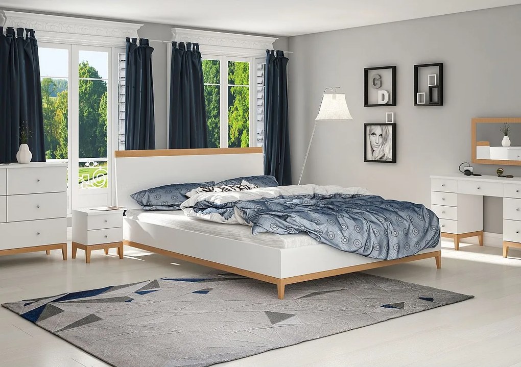 Drewniane łóżko Livia High/200x200