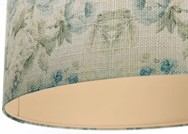 Kremowa okrągła lampa wisząca w kwiaty - 3X S371 M0-N44