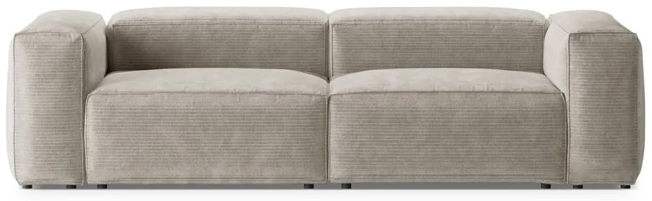 Beżowa sztruksowa sofa 264 cm Bergamo – Cosmopolitan Design