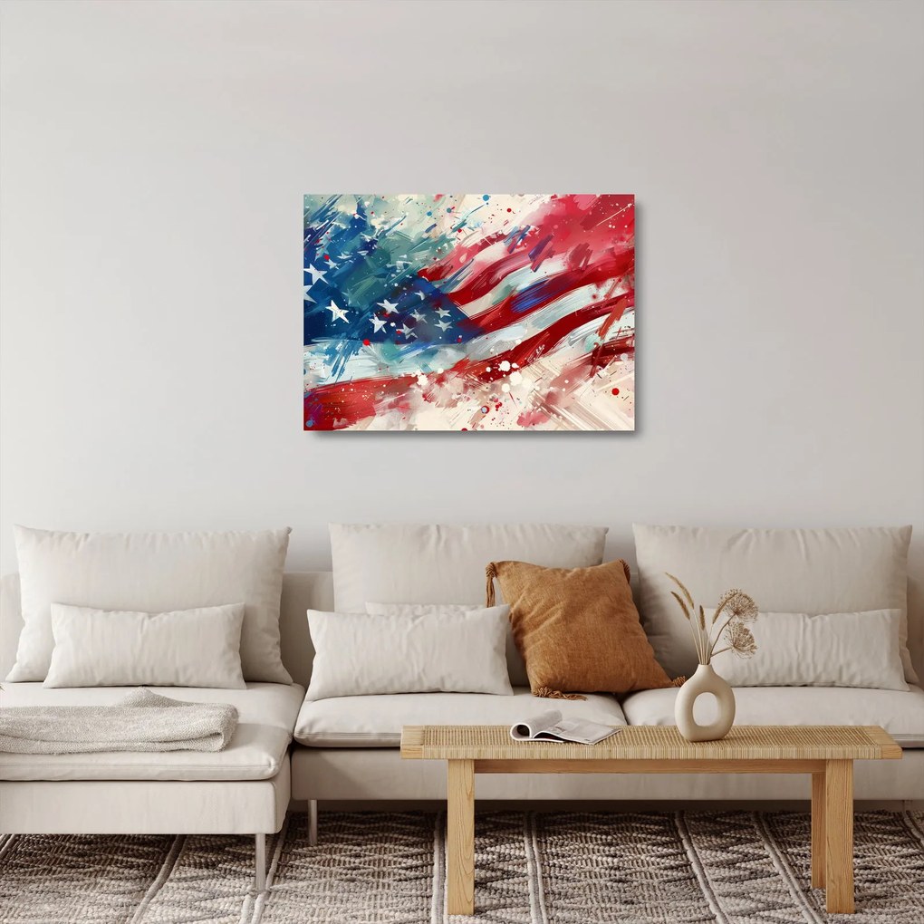 Obraz na szkle - Flaga USA (70x50 cm)