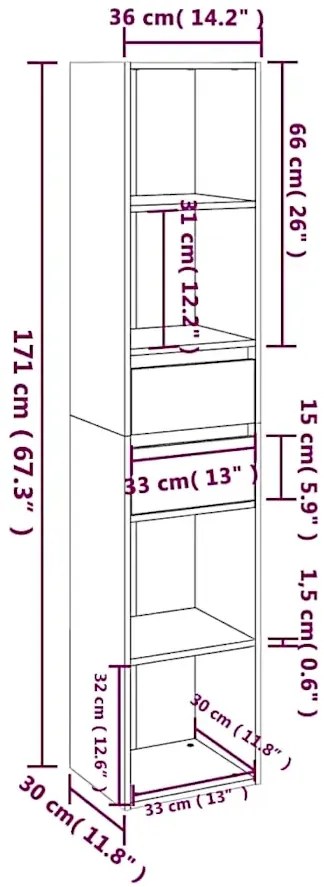 Regał z szufladami czarny G3-T00
