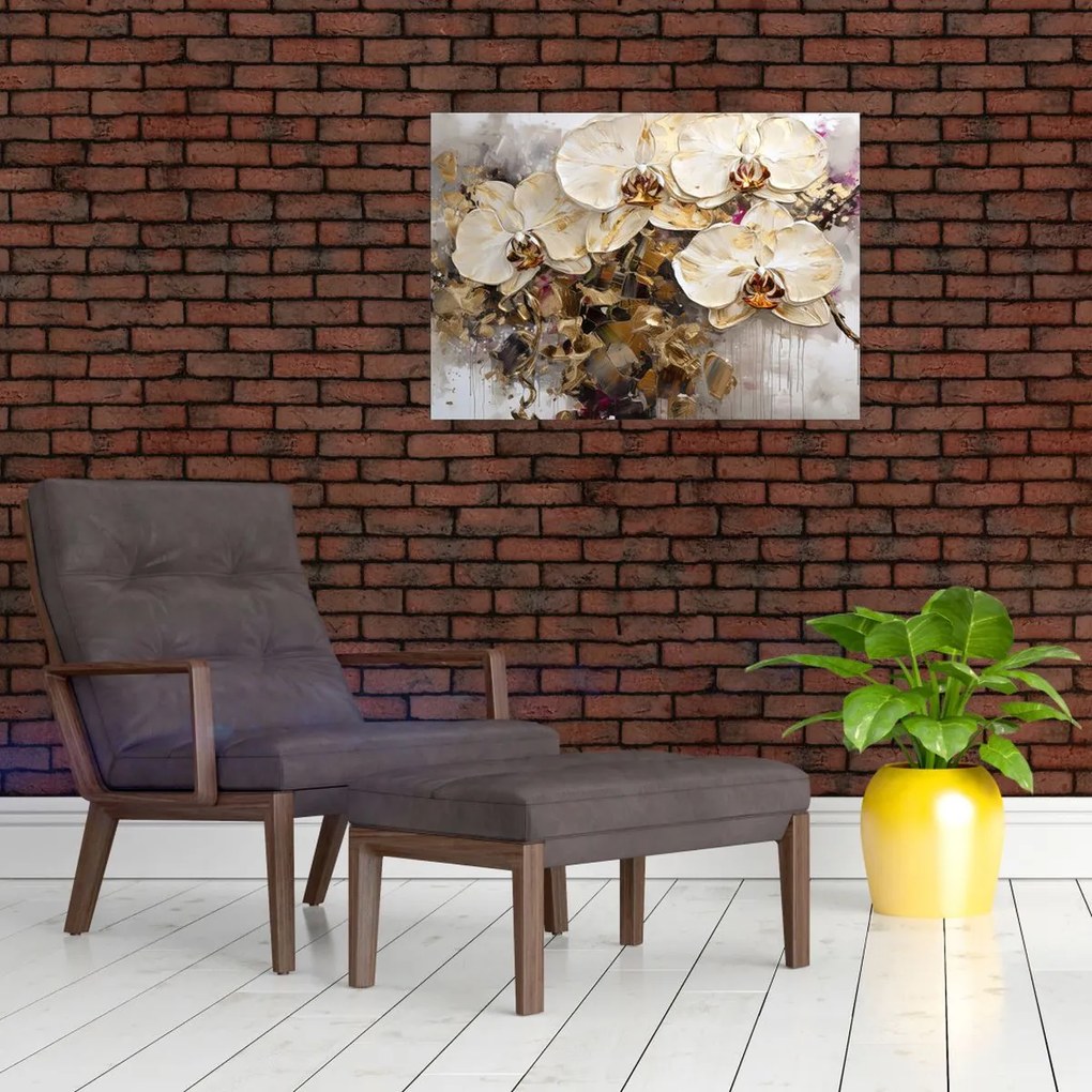 Obraz na szkle - Storczyki (70x50 cm)