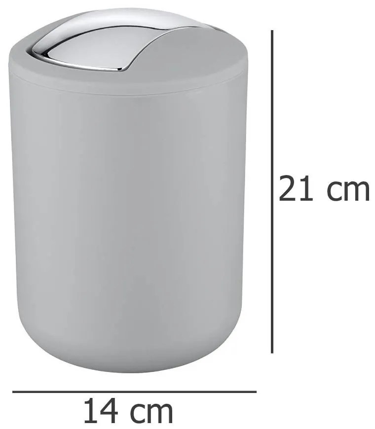 Kosz na śmieci BRASIL GREY, 2 l, WENKO