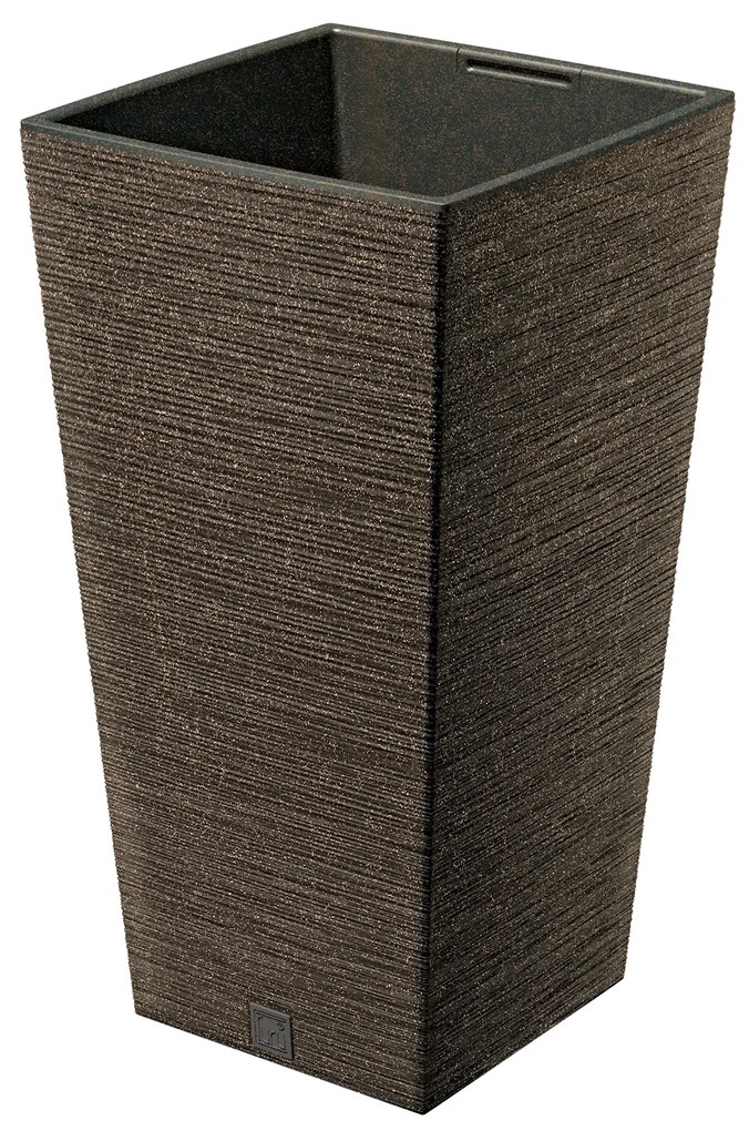 Donica ogrodowa kwadratowa Furu Square Eco Wood 45 cm kawa PROSPERPLAST