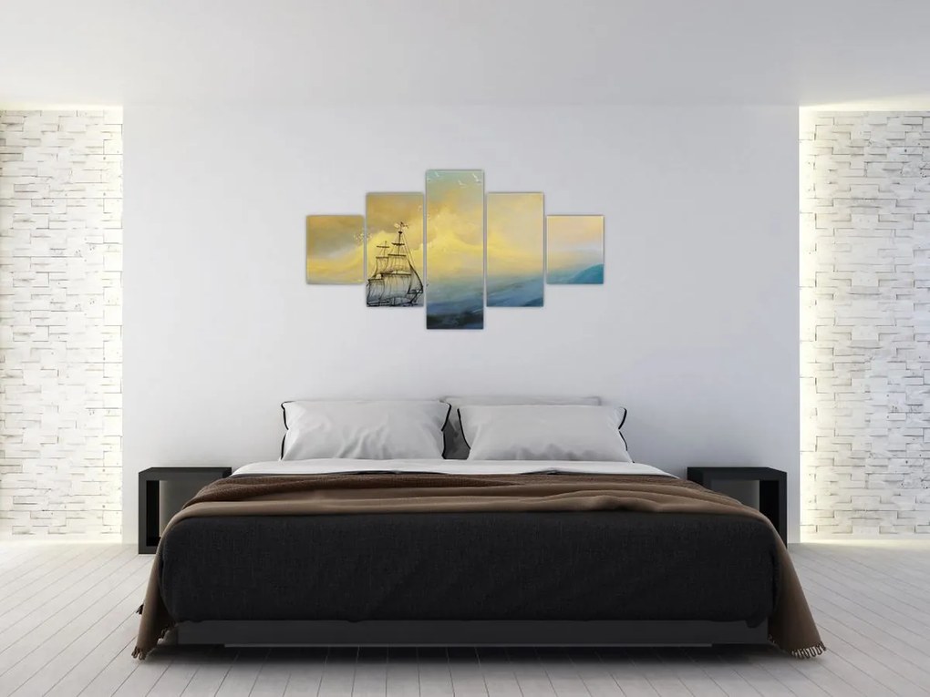 Obraz - Obraz statku ma morzu (125x70 cm)