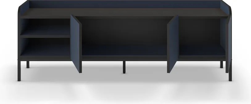 Niebieska szafka pod TV 160x55x42 cm Adara – Marckeric