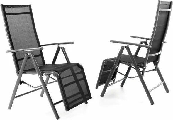 Zestaw ogrodowy 2x aluminiowe składane krzesło RELAX