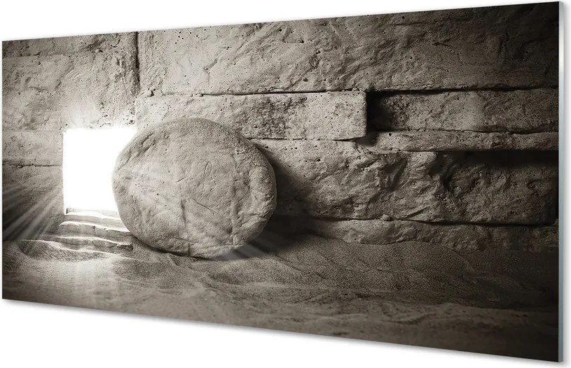 Szklany Panel Mistyczne Światło w Jaskini