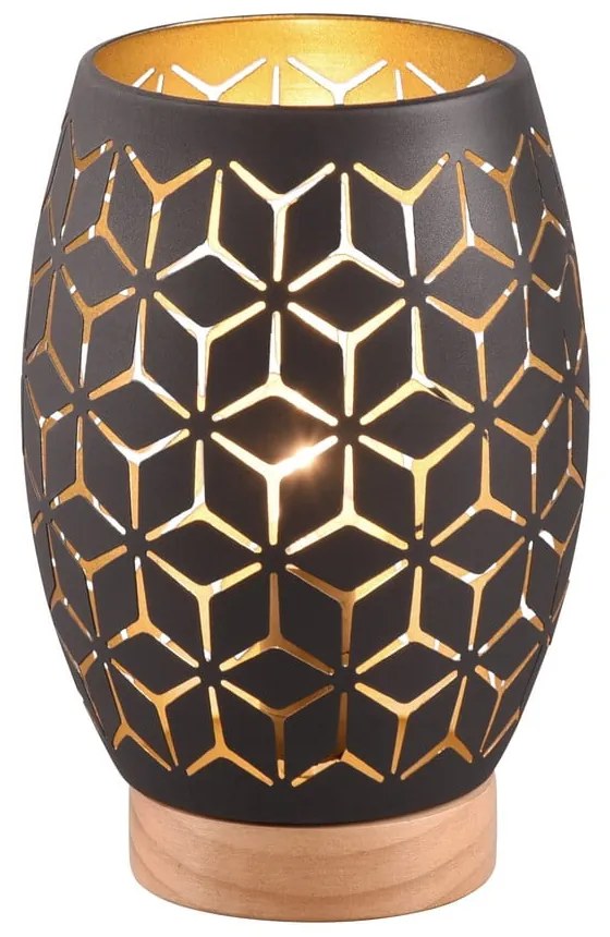 Czarna lampa stołowa (wys. 21 cm) Bidar – Trio