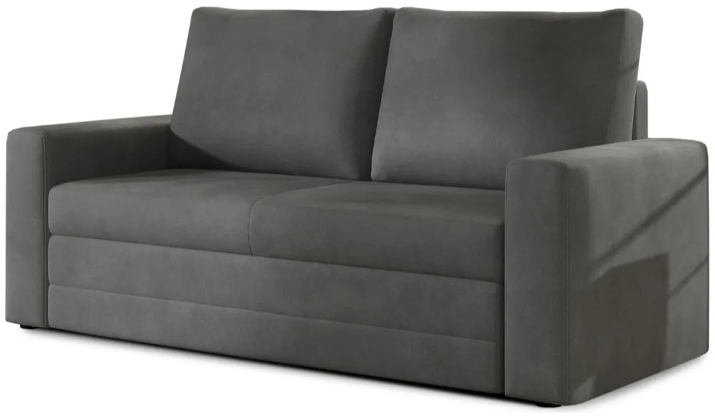 Rozkładana sofa 2-osobowa WAVE, ciemnoszara