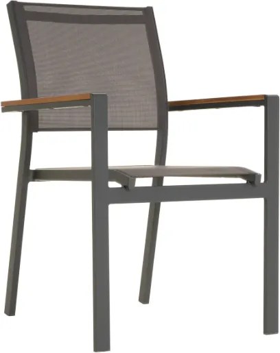 Krzesła balkonowe sztaplowane aluminiowe 4 szt. antracyt