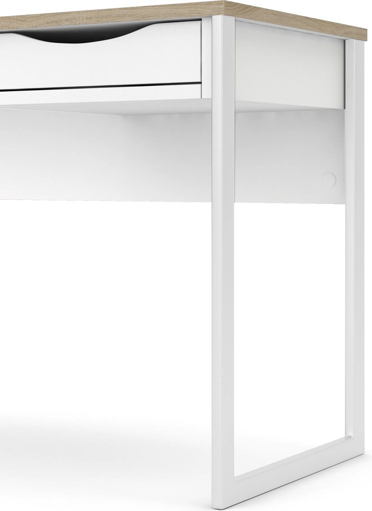 Białe biurko z szufladą Function Plus Small