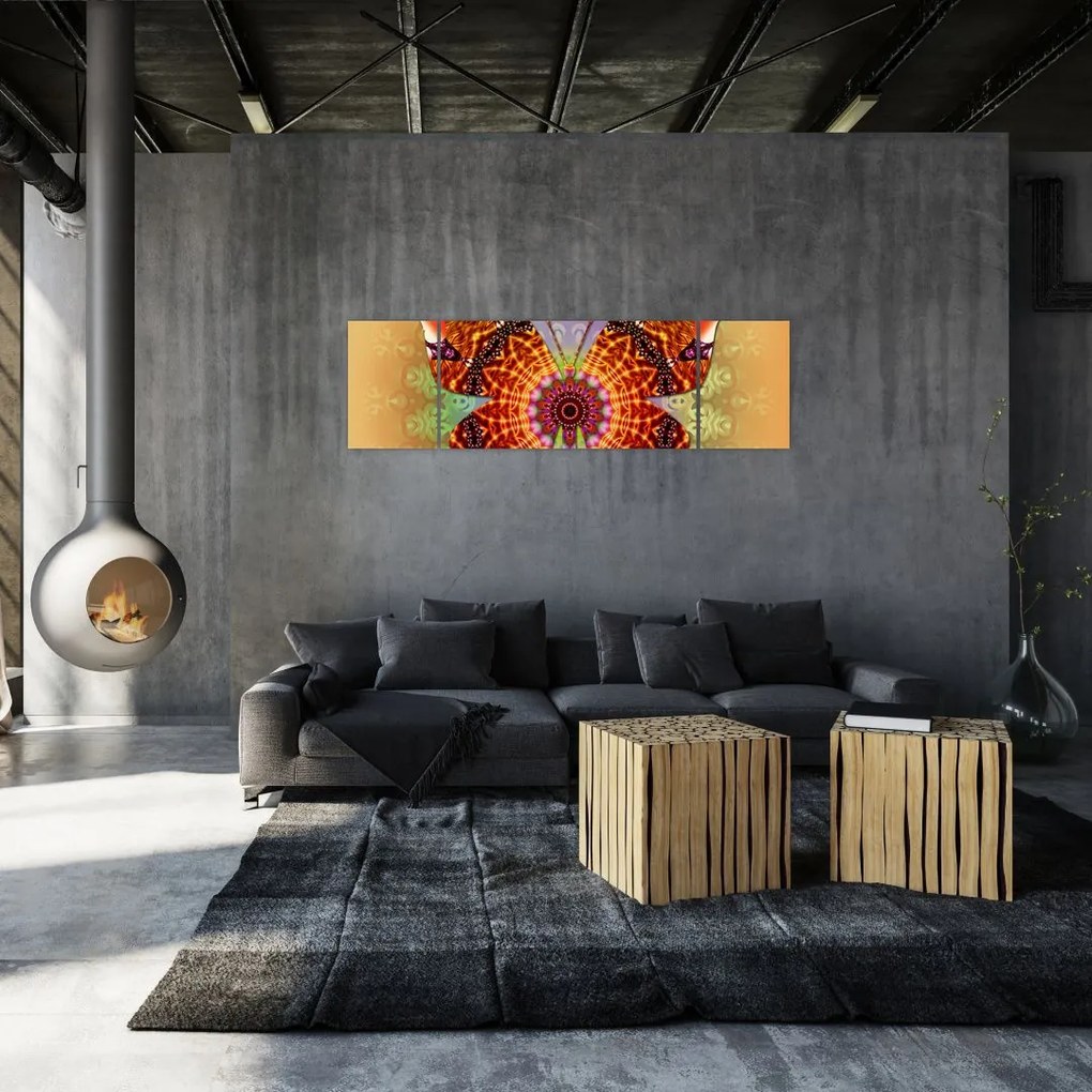 Obraz - Etno motyl (170x50 cm)