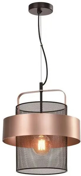 Industrialna lampa wisząca z siateczkowym kloszem - V147 C8-K59