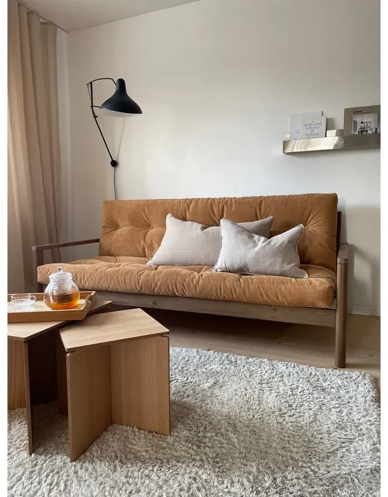 Żółta rozkładana sofa 205 cm Knob – Karup Design