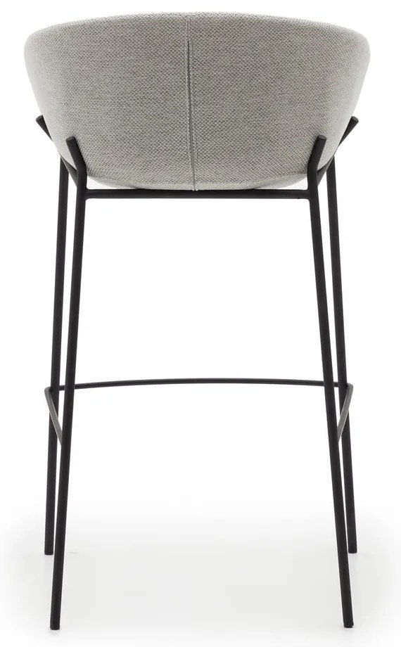 Jasnoszary hoker (wysokość siedziska 75 cm) Yvette – Kave Home