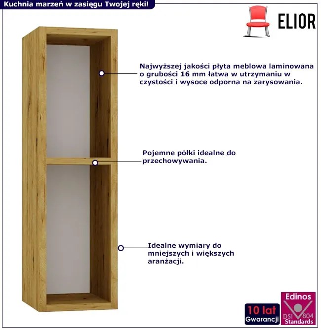 Szafka kuchenna górna 20 cm dąb artisan - Elandro 25X