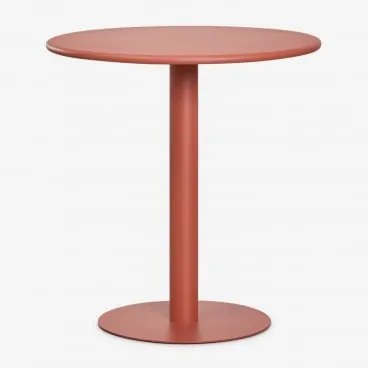 Okrągły Stół Ogrodowy Ø70 Cm Z Żelaza Mizzi Terracota - Sklum