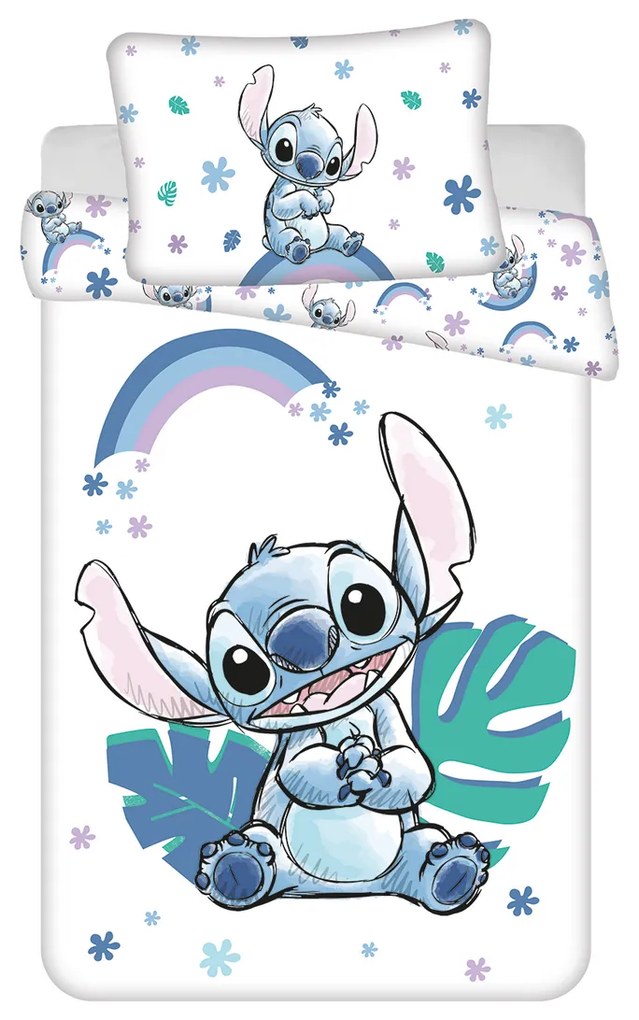 Jerry Fabrics Bawełniana pościel dziec. do łóżeczka Baby Lilo and Stitch "Rainbow", 100x135, 40x60 cm