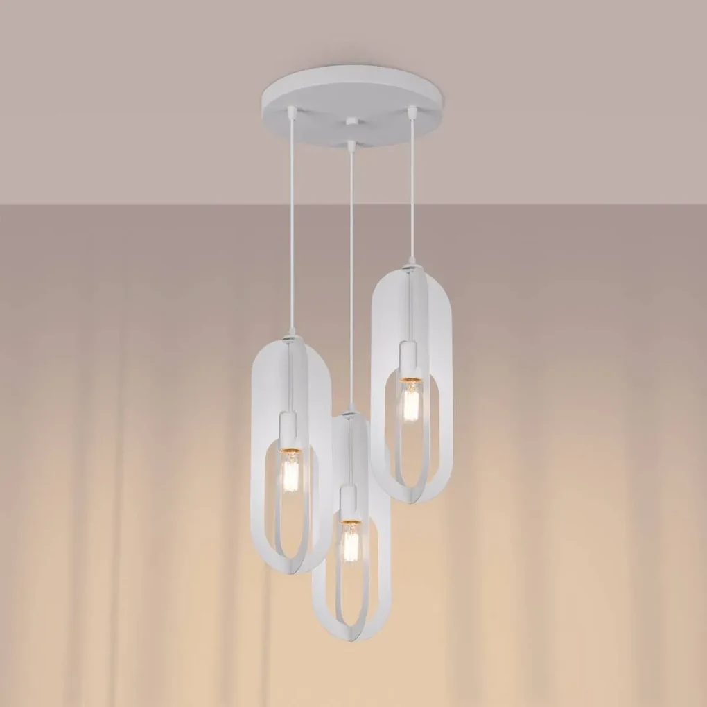 Lampa wisząca NICUS 3P biała SOLLUX  LIGHTING