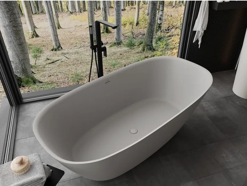 Mexen Como wanna wolnostojąca z konglomeratu 150 x 82 cm, beton mat - 57311508261