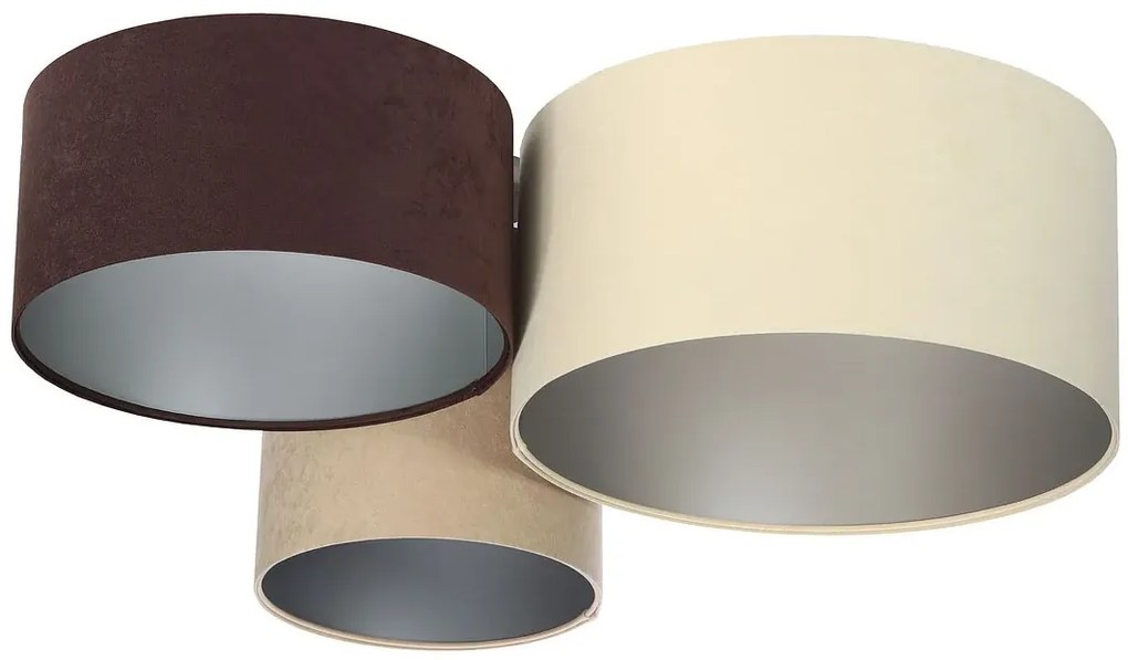 Minimalistyczna plafoniada ze srebrnym wnętrzem abażura F8-G43