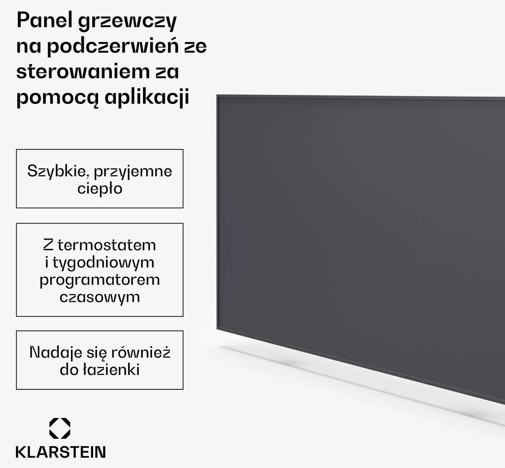 Klarstein Wonderwall Smart Panel grzewczy na podczerwień, 60 x 120 cm