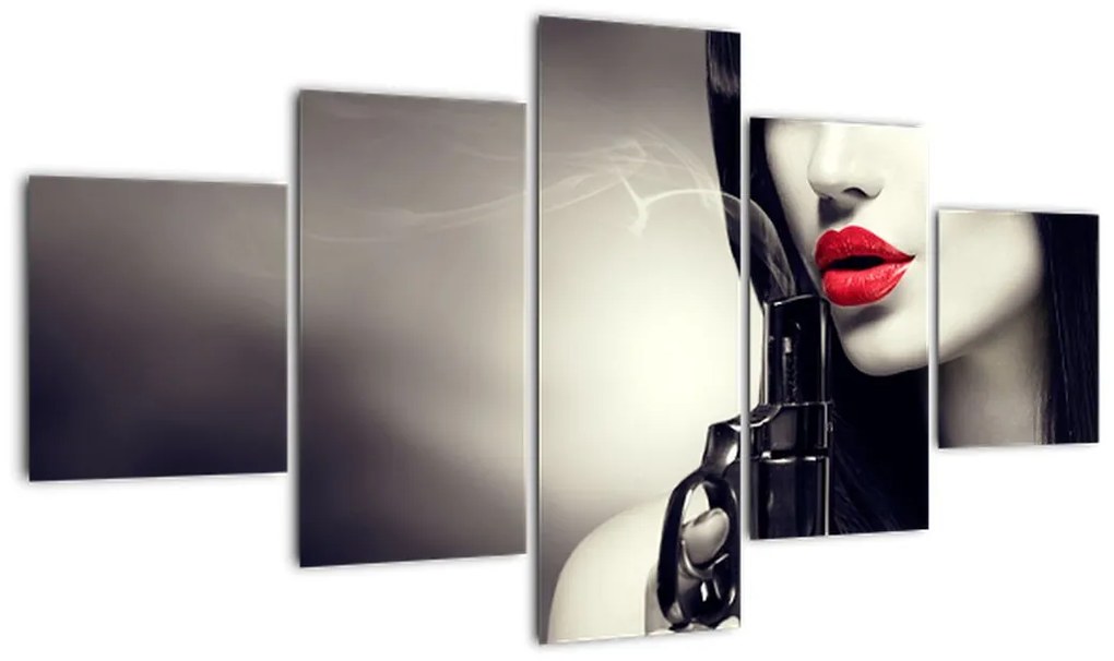 Obraz - Tajemnicza kobieta (125x70 cm)