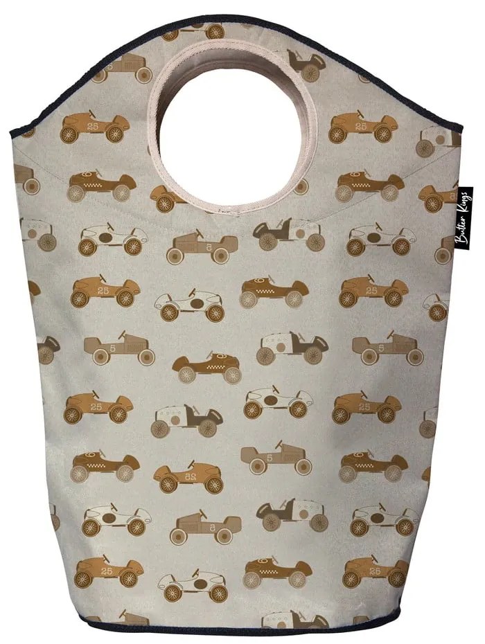 Beżowy tekstylny dziecięcy kosz na zabawki 57x26x70 cm Rallye – Butter Kings