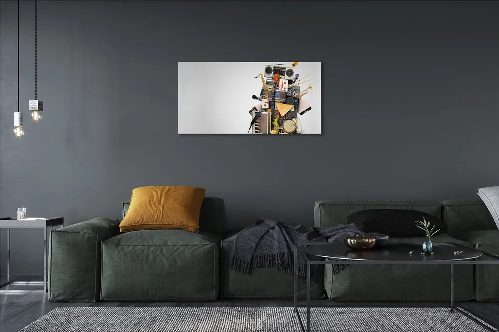 Duży obraz na płótnie Retro Studio Muzyczne