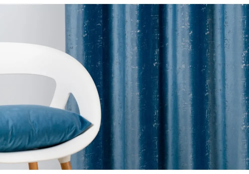Niebieska zasłona 140x260 cm Scento – Mendola Fabrics