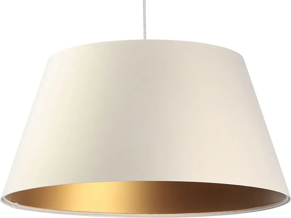 Lampa wisząca dzwon z abażurem ecru - S408 A2-E38