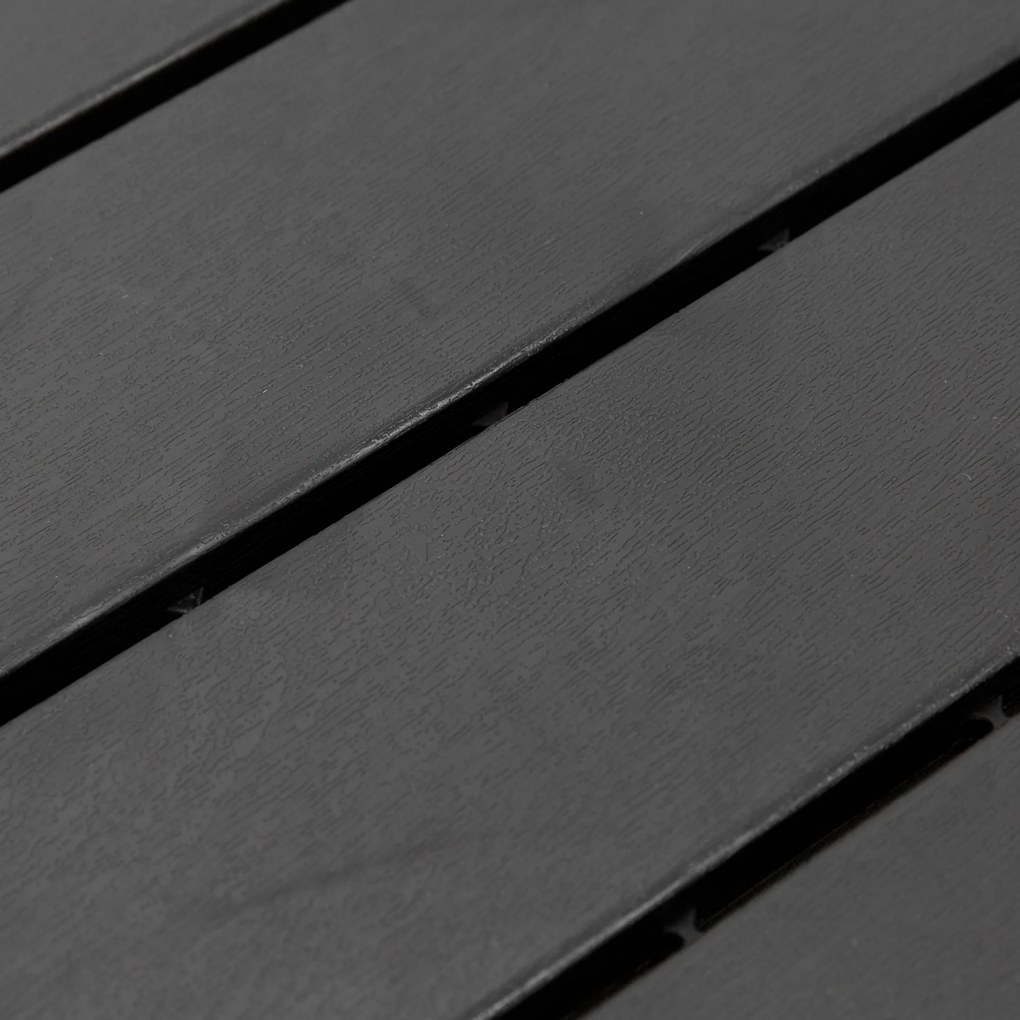 Outsunny Zestaw 9 Płytek Tarasowych i Balkonowych Czarne 30x30cm Plastik do Użytku Wewnętrznego i Zewnętrznego | Aosom PL