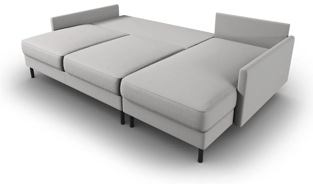 Narożnik rozkładany uniwersalny Jasny Szary, Popiel, 212x142x87 cm SCOTT