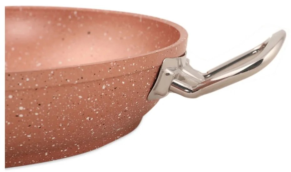 Różowa aluminiowa patelnia Güral Porselen Classic, ø 22 cm
