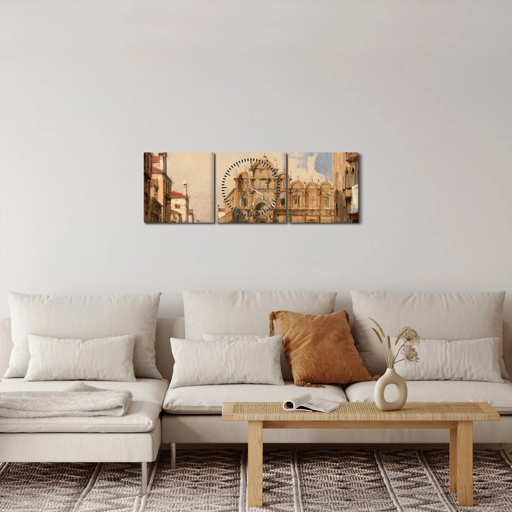 Obraz - Jules-Romain Joyant, The Scuola di San Marco, Venice, reprodukcje (z zegarem) (90x30 cm)