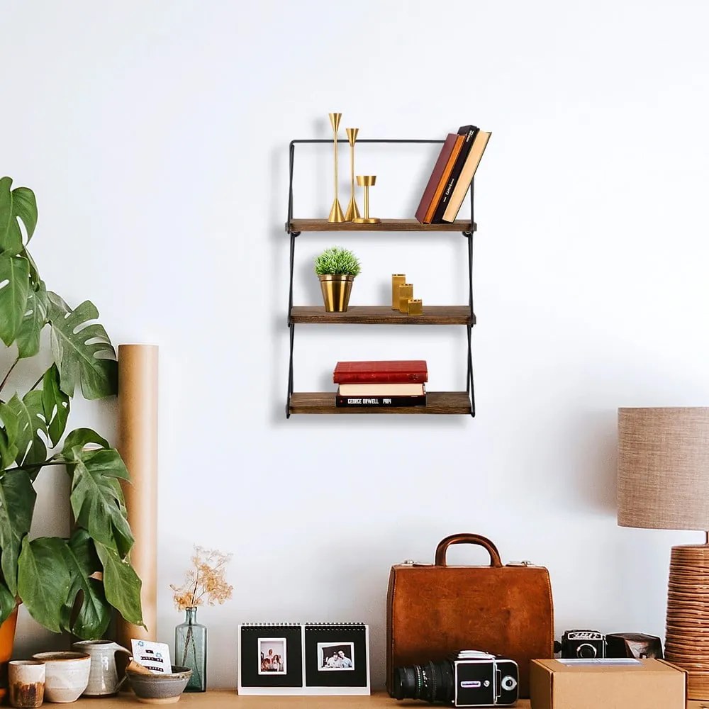 Wielopoziomowa półka z litego drewna świerkowego 40 cm Violaceae – Kalune Design