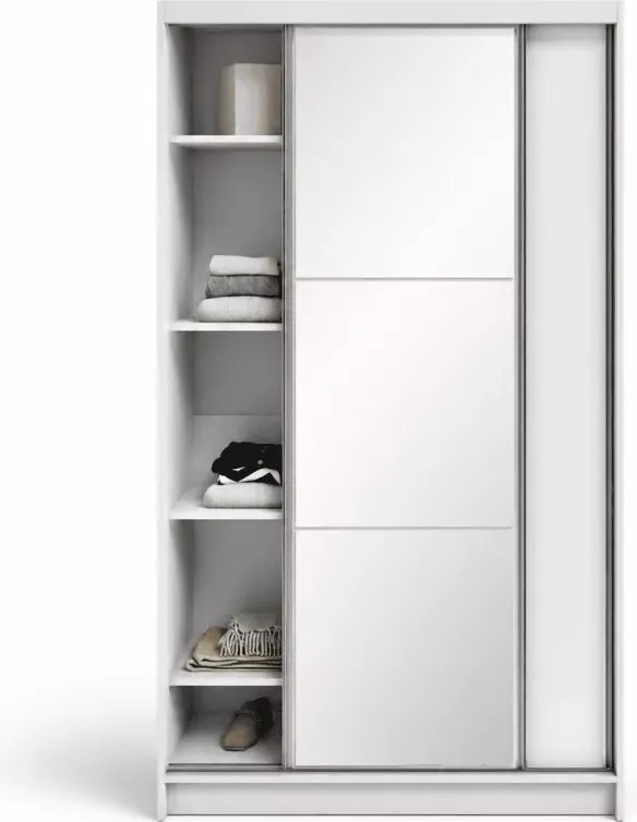 Szafa przesuwna Deverio 120/160/200 cm z lustrem lub bez biała szara dąb craft
