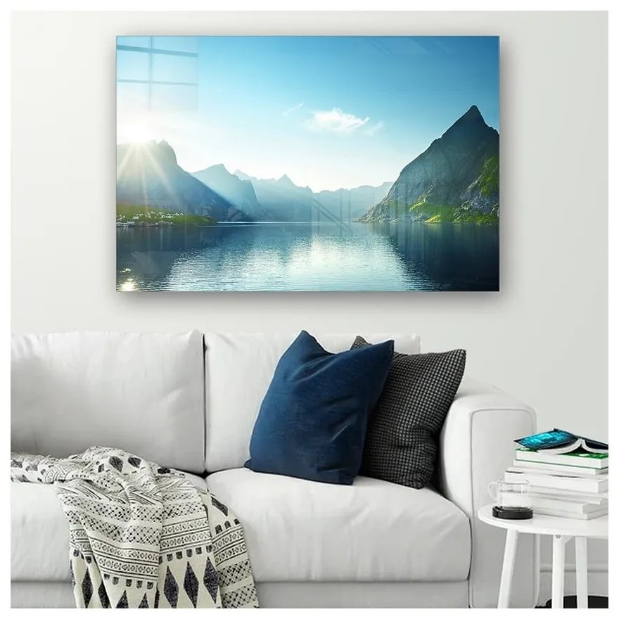 Szklany obraz 70x50 cm Fjord – Wallity