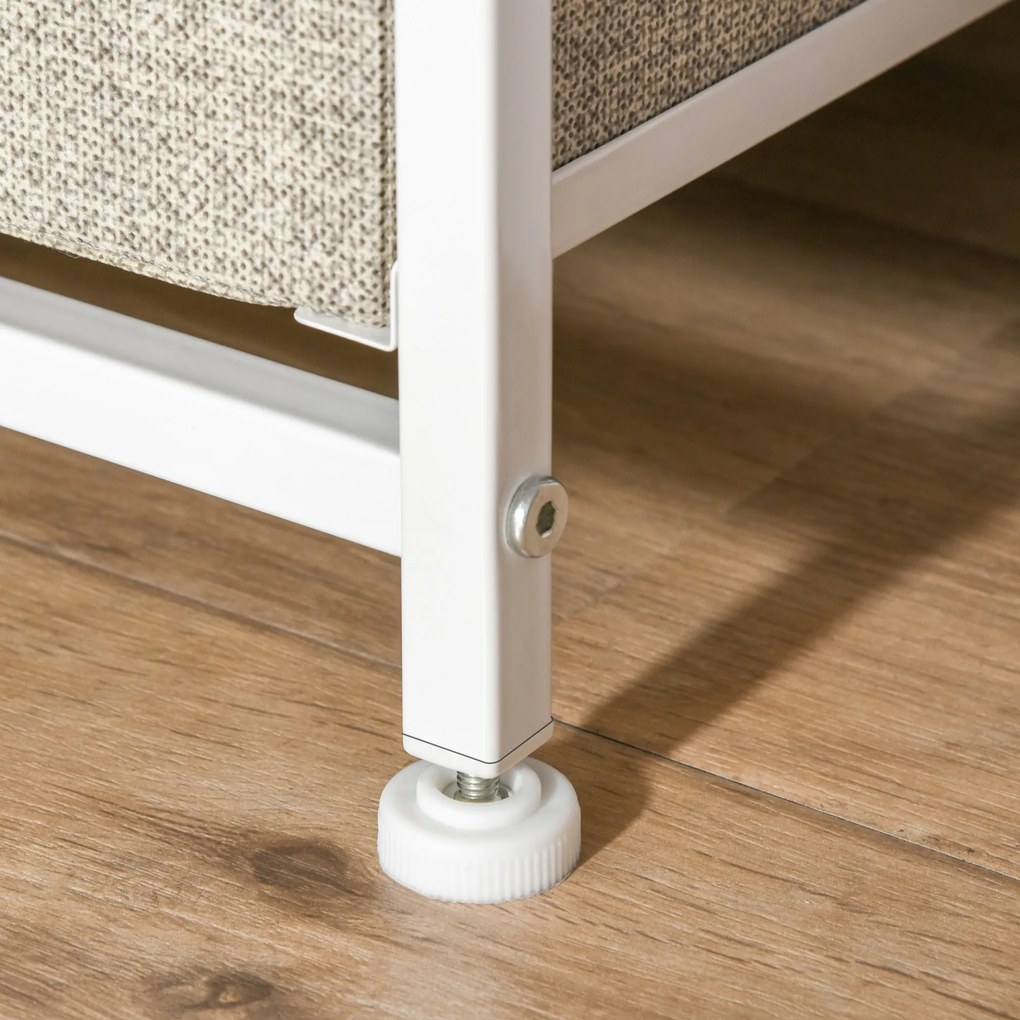 HOMCOM Komoda Sideboard 7 Szuflad Nowoczesny Design Jasnoszary Praktyczna i Stylowa 635x30x71cm | Aosom PL