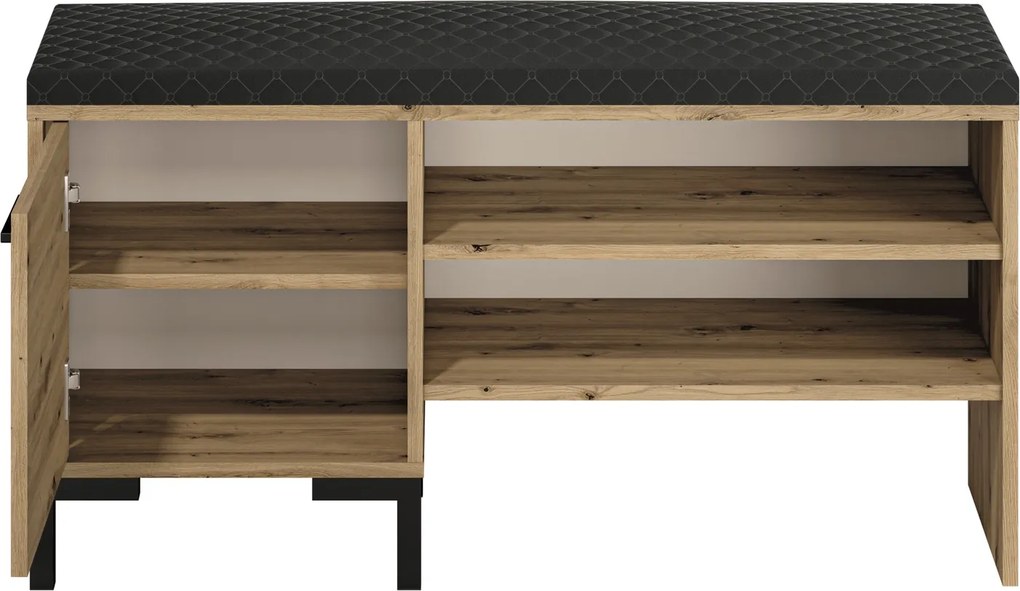 Szafka na buty z siedziskiem Nevio 05, dąb artisan