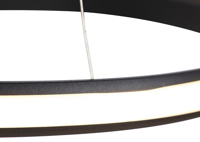 Nowoczesna lampa wisząca czarna 74 cm z LED - Rowan Nowoczesny Oswietlenie wewnetrzne
