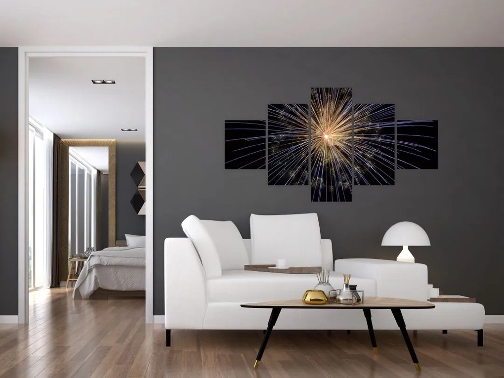 Obraz fajerwerków (125x70 cm)