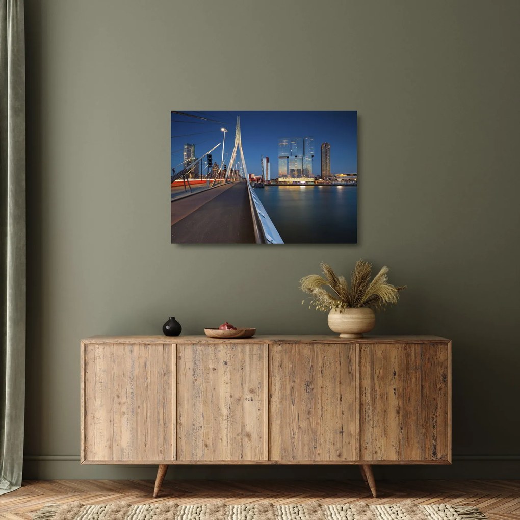 Obraz na szkle - Zmierzch w Rotterdamie, Holandia (70x50 cm)